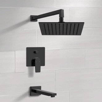 Tub and Shower Faucet Matte Black Tub and Shower Faucet Set Remer TSF43